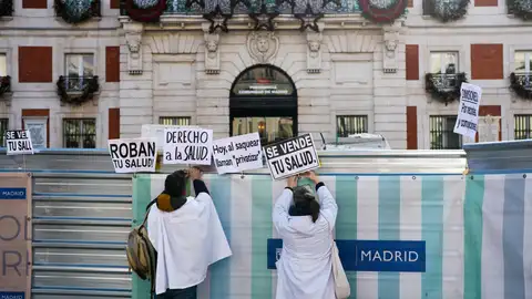 Imagen de una protesta de sanitarios convocada por el sindicato Amyts en Madrid Imagen de una protesta de sanitarios convocada por el sindicato Amyts en Madrid