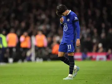 Joao Félix abandona el césped de Craven Cottage tras ser expulsado ante el Fulham Joao Félix abandona el césped de Craven Cottage tras ser expulsado ante el Fulham