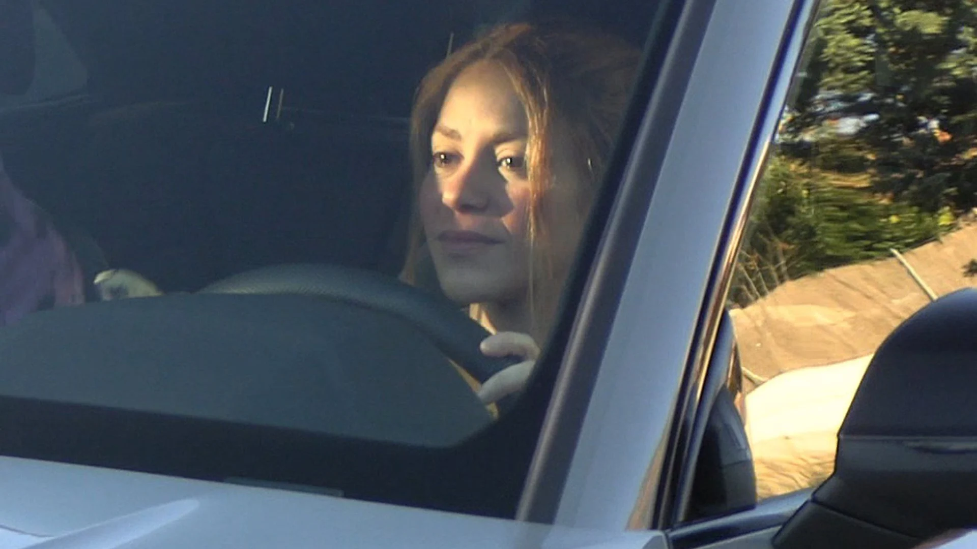 Shakira, en su coche Shakira, en su coche