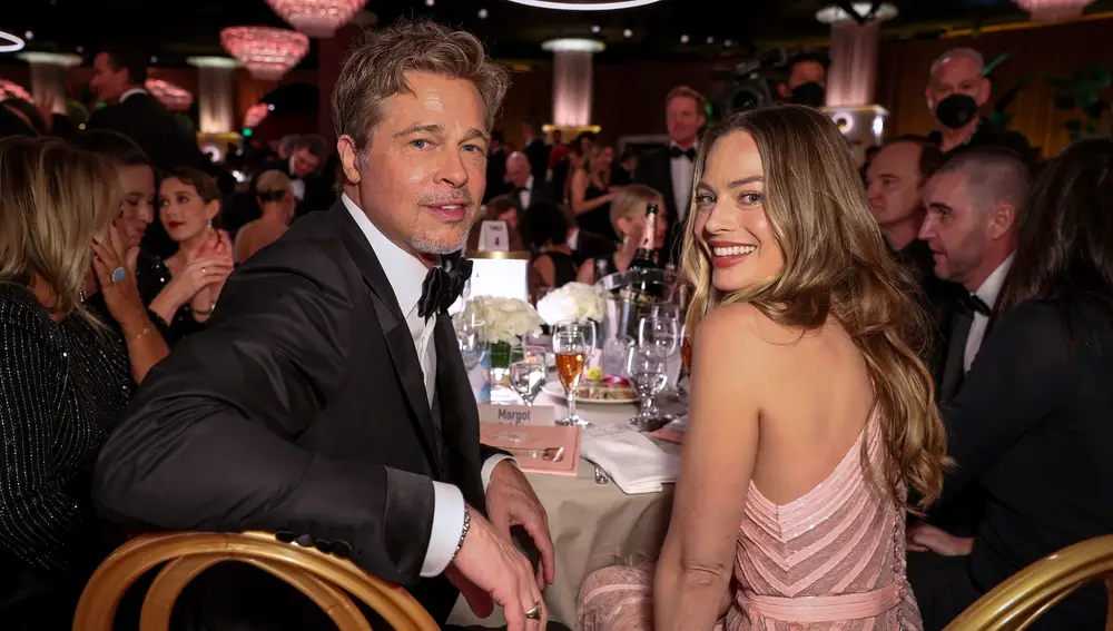 Brad Pitt y Margot Robbie en los Globos de Oro