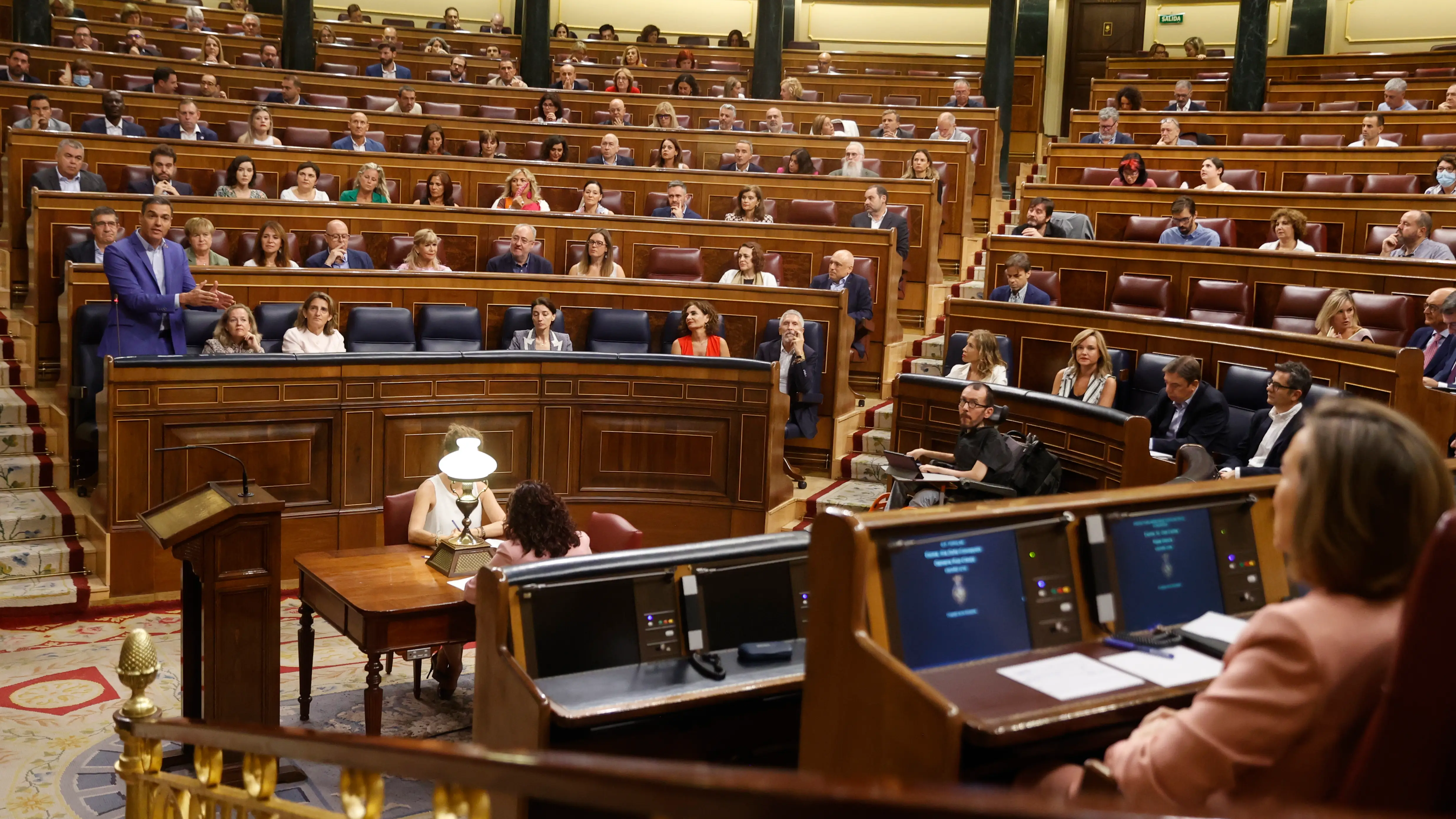 Vista del hemiciclo del Congreso de los Diputados