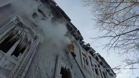 Incendio a -62 grados en Rusia Incendio a -62 grados en Rusia