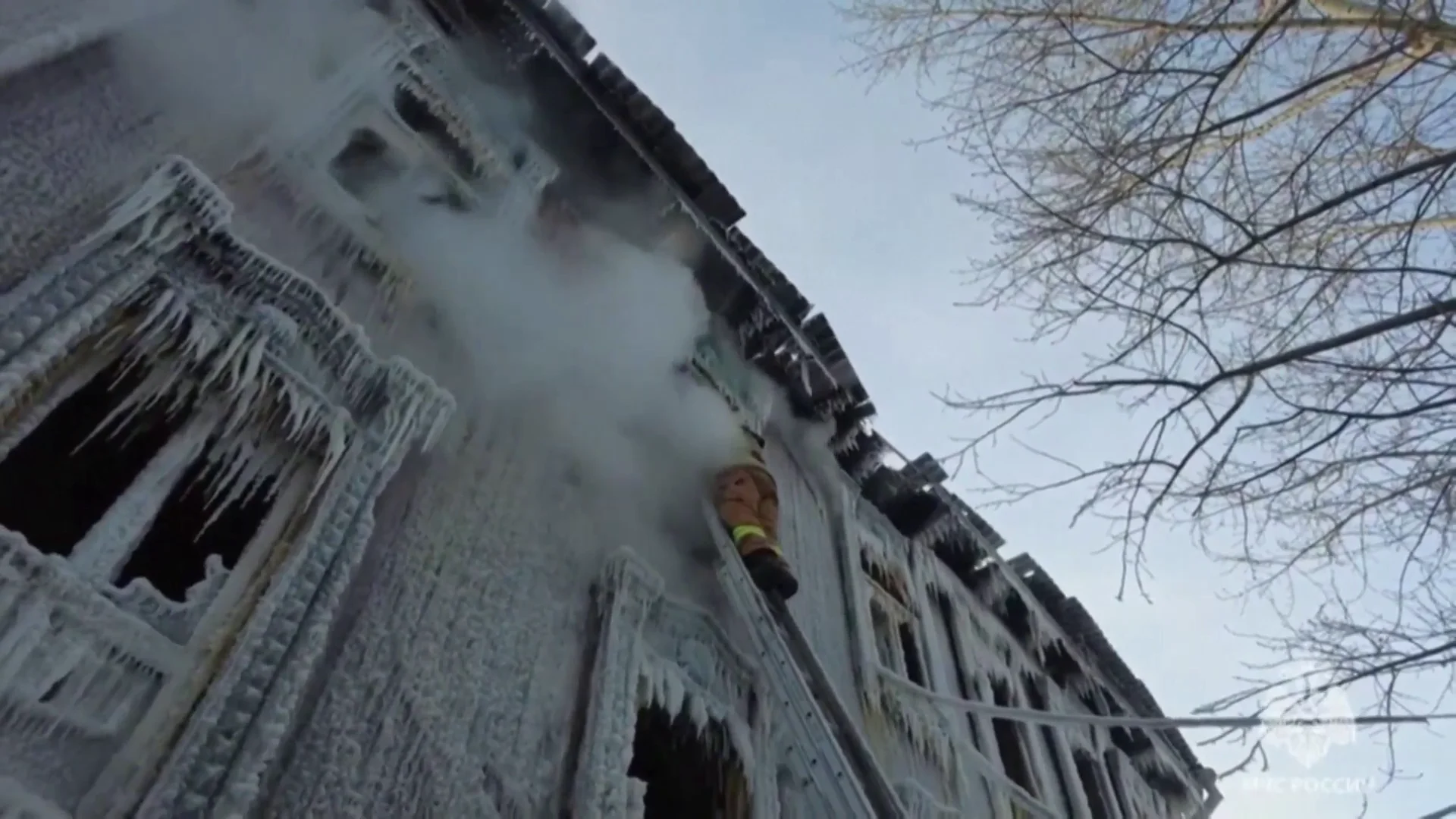 Incendio a -62 grados en Rusia