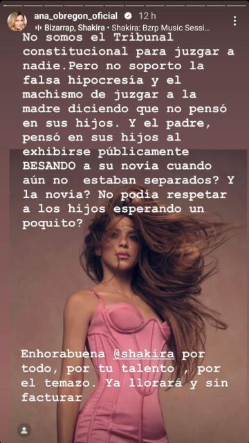 Ana Obregón opina sobre la canción de Shakira
