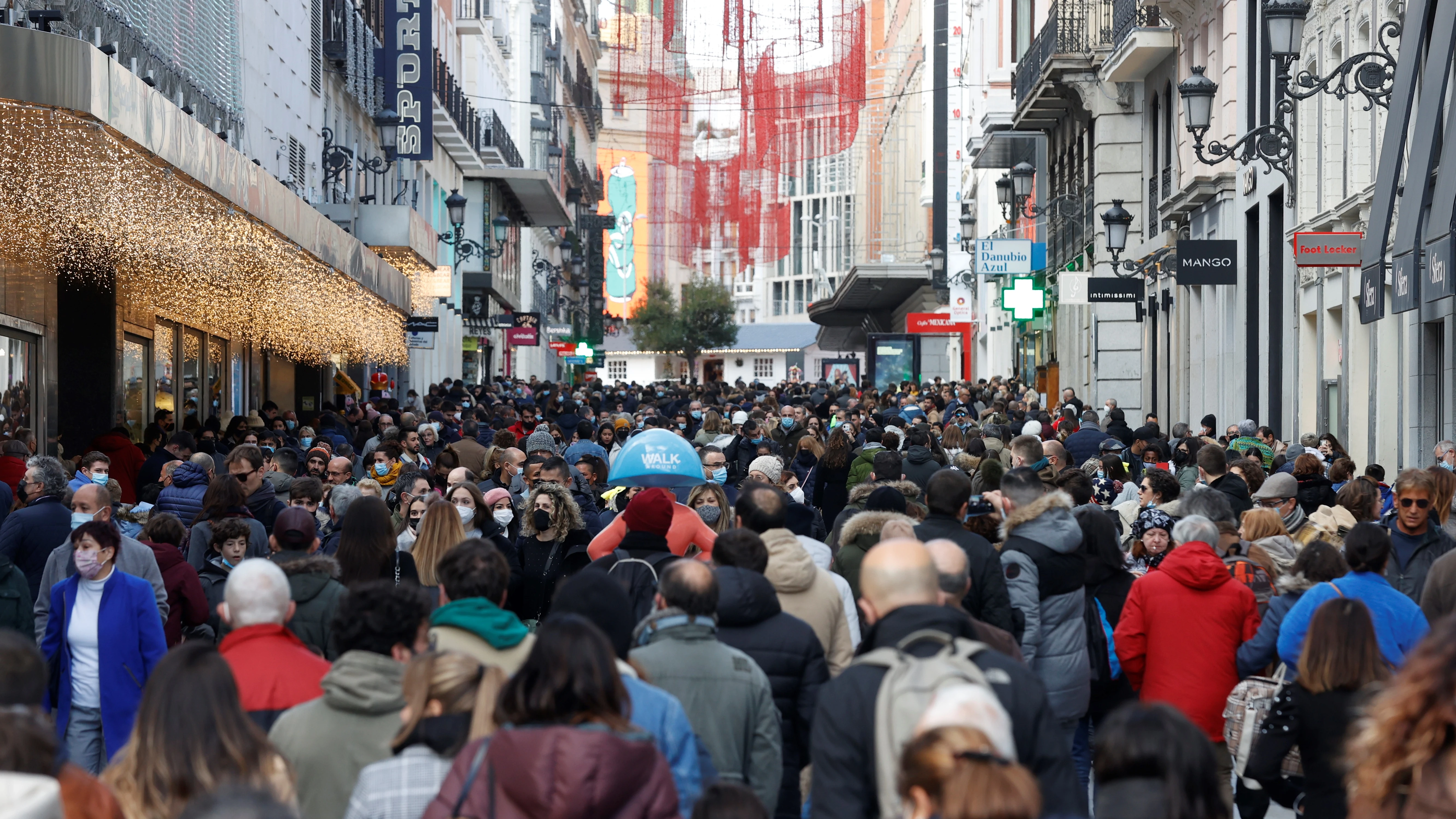 Vista de la calle Preciados en Madrid 