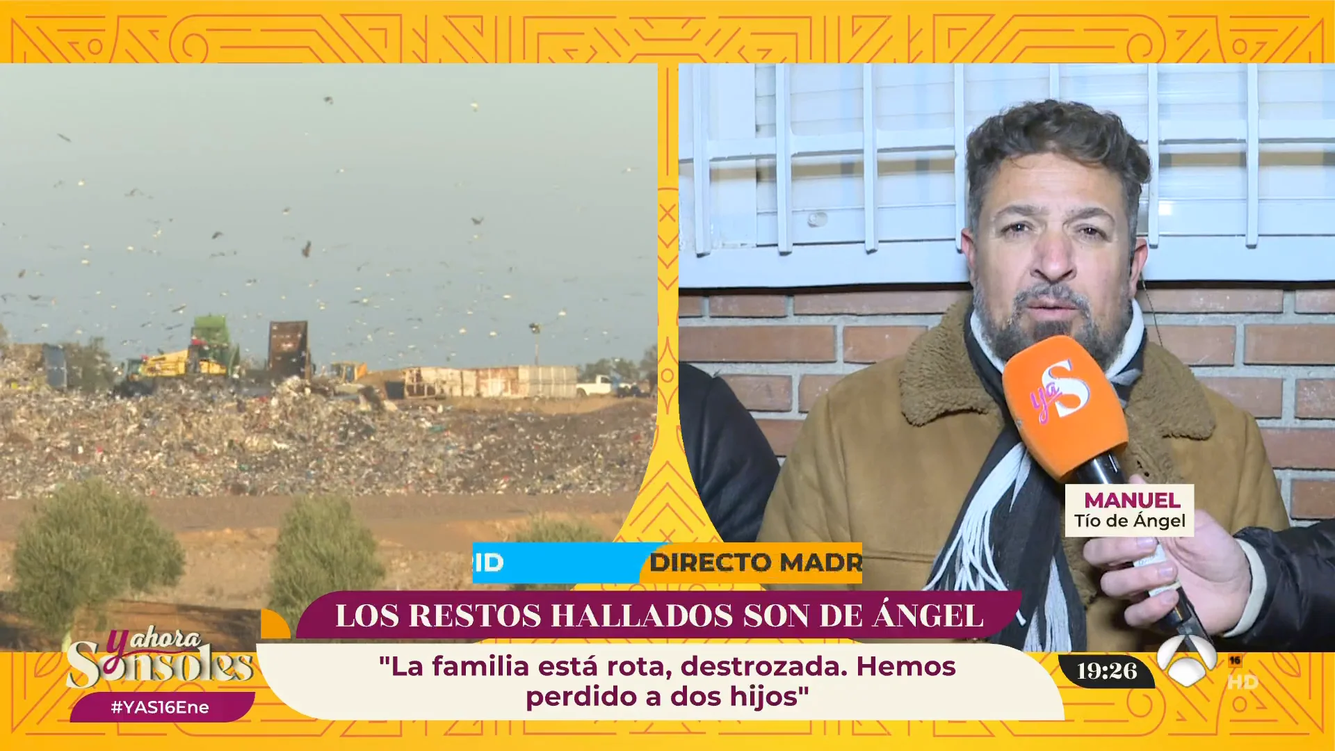 El t&iacute;o de &Aacute;ngel pide justicia por los menores: "La familia est&aacute; destrozada, se les ha acabado la alegr&iacute;a de su casa"