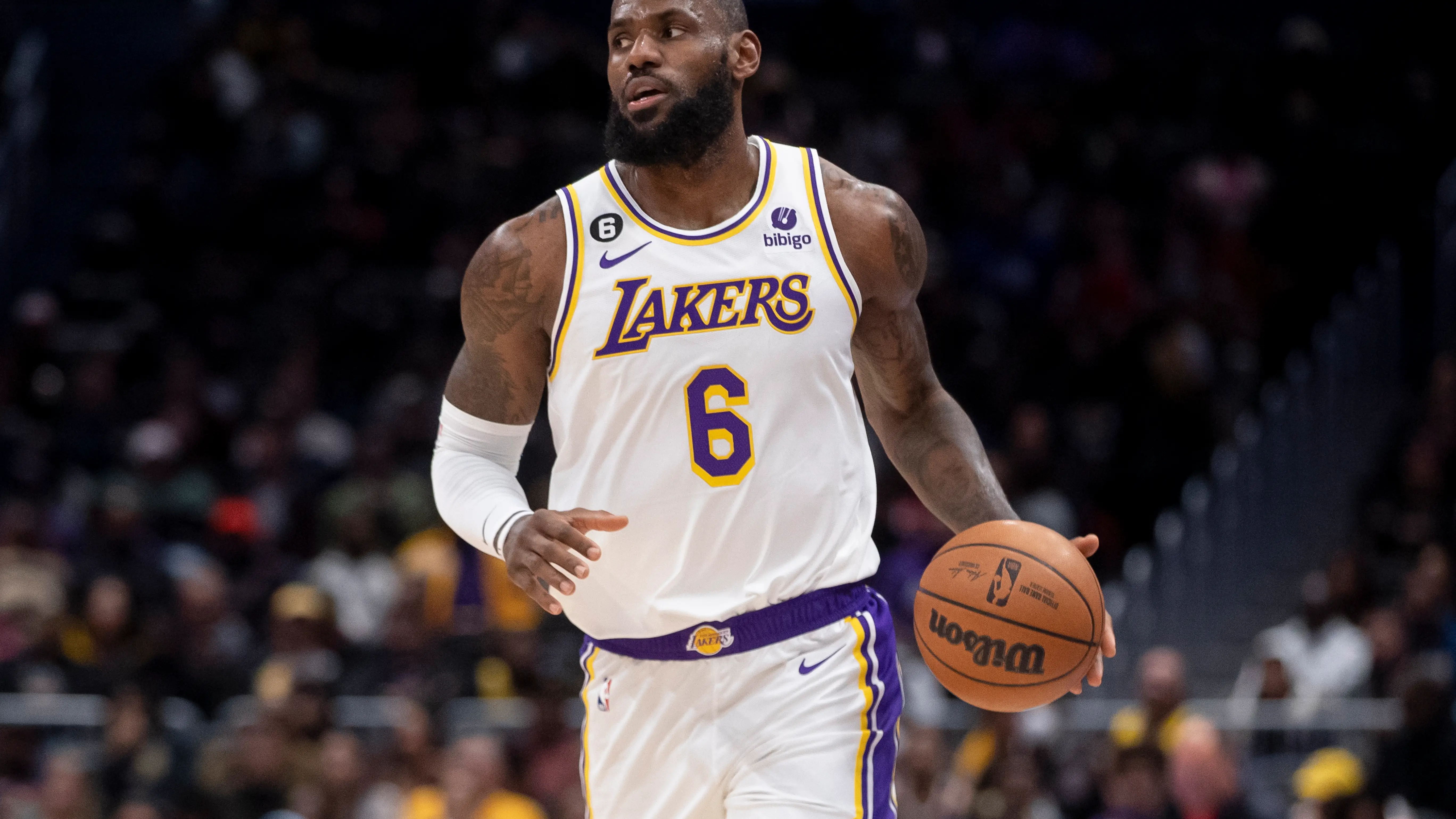 LeBron James, en un partido de los Lakers LeBron James, en un partido de los Lakers