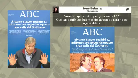 Foto de ABC cambiada por Belarra Foto de ABC cambiada por Belarra