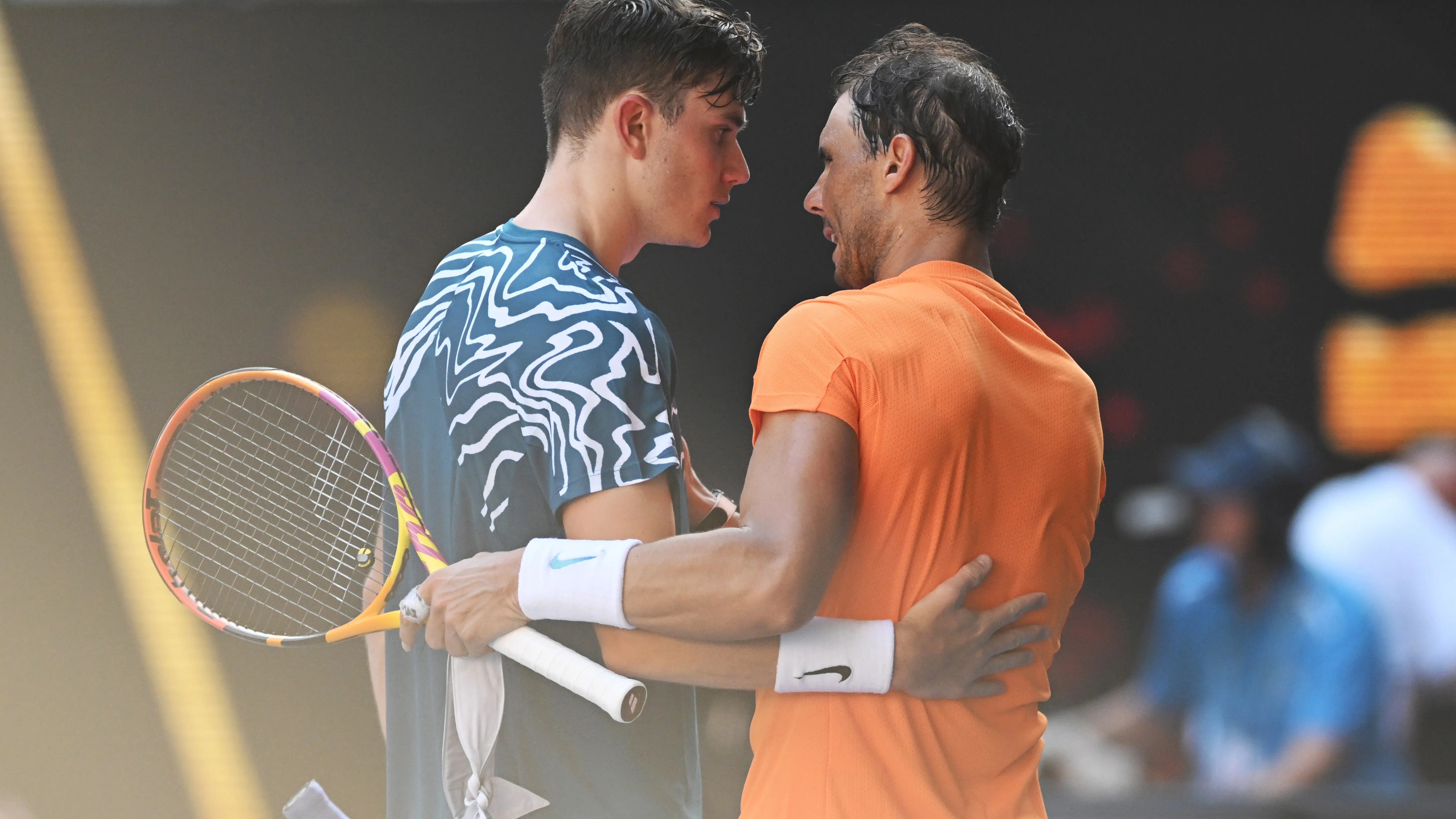Rafa Nadal saluda a Jack Draper tras su partido en el Open de Australia