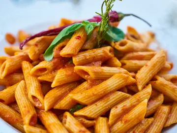 Plato de macarrones Plato de macarrones