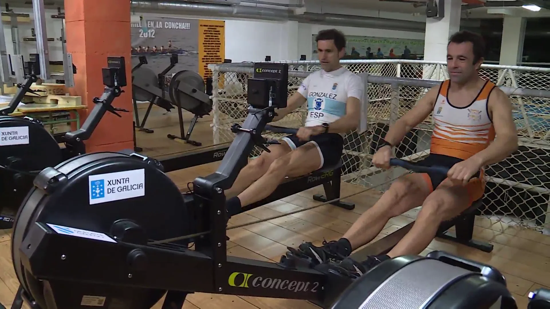 Suso Gonz&aacute;lez y Juan Zunzunegui, campe&oacute;n y subcampe&oacute;n de Espa&ntilde;a de Remo Indoor.