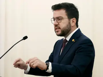 El presidente de la Generalitat, Pere Aragonès El presidente de la Generalitat, Pere Aragonès