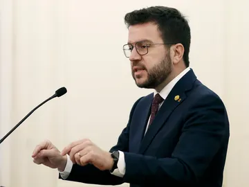 El presidente de la Generalitat, Pere Aragonès El presidente de la Generalitat, Pere Aragonès