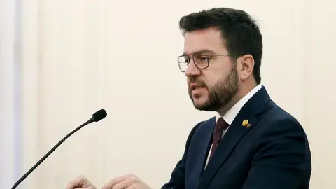 El presidente de la Generalitat, Pere Aragonès El presidente de la Generalitat, Pere Aragonès