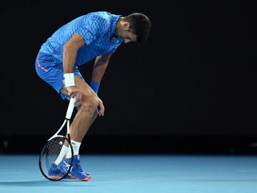 Novak Djokovic, durante su partido de segunda ronda en el Open de Australia