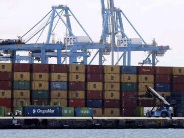 La terminal de contenedores del puerto de Las Palmas