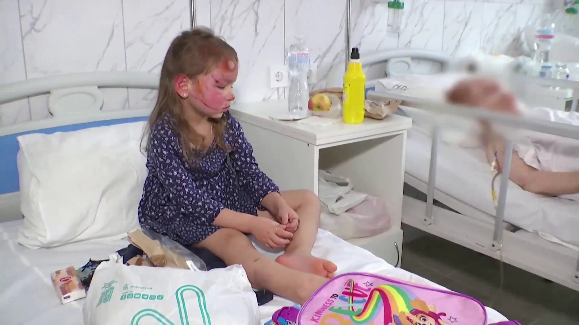 Niña herida tras el accidente en la guardería Niña herida tras el accidente en la guardería