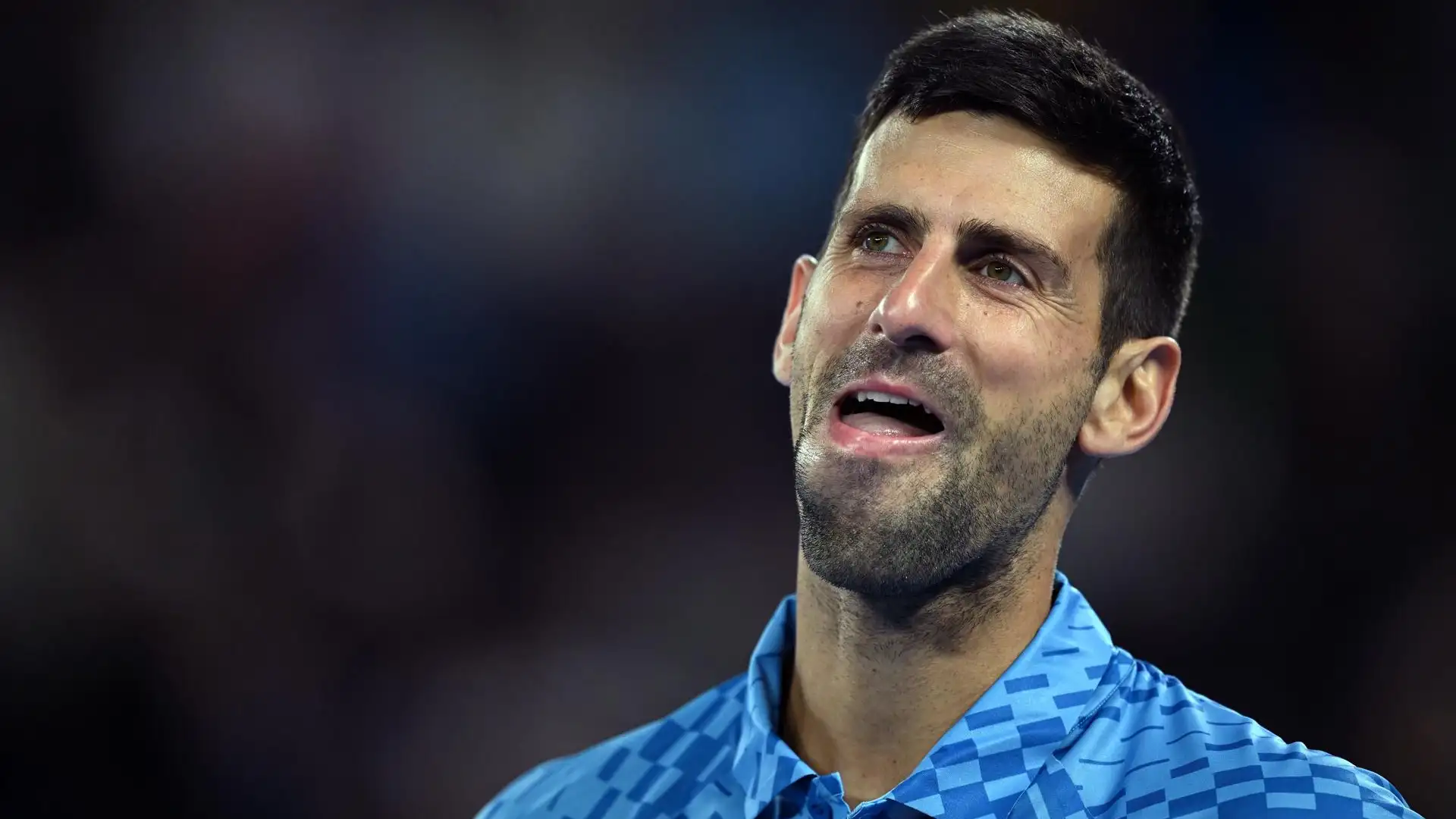 Djokovic, durante el partido contra Couacaud Djokovic, durante el partido contra Couacaud