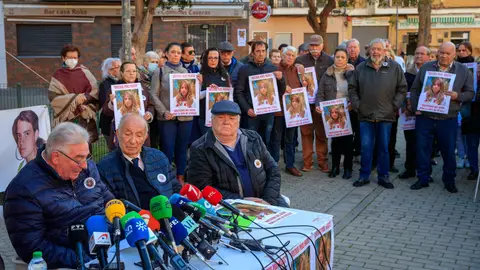 El abuelo de Marta del Castillo en el acto de hoy ante la prensa El abuelo de Marta del Castillo en el acto de hoy ante la prensa