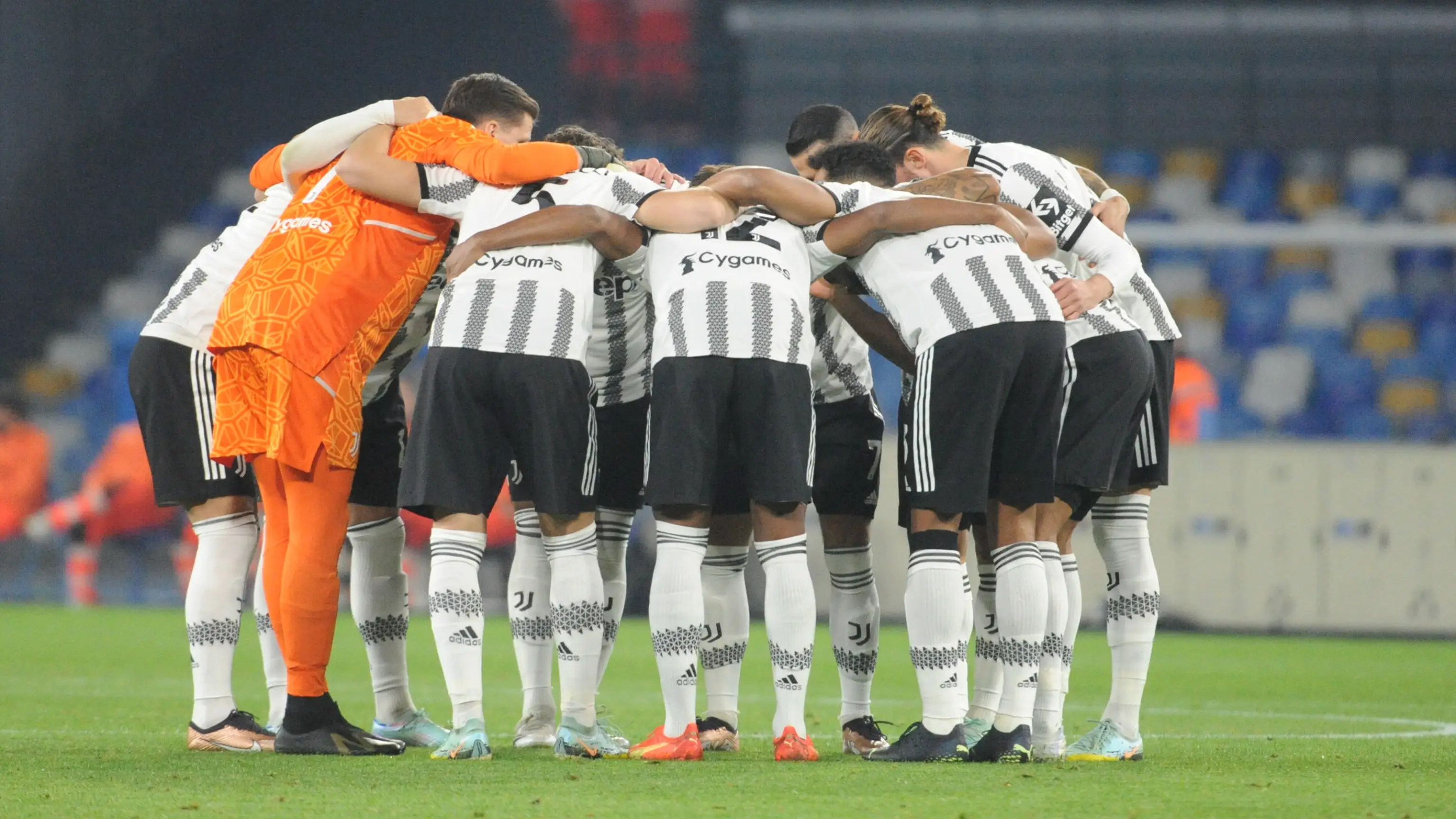 Los jugadores de la Juventus en un partido de la Serie A Los jugadores de la Juventus en un partido de la Serie A