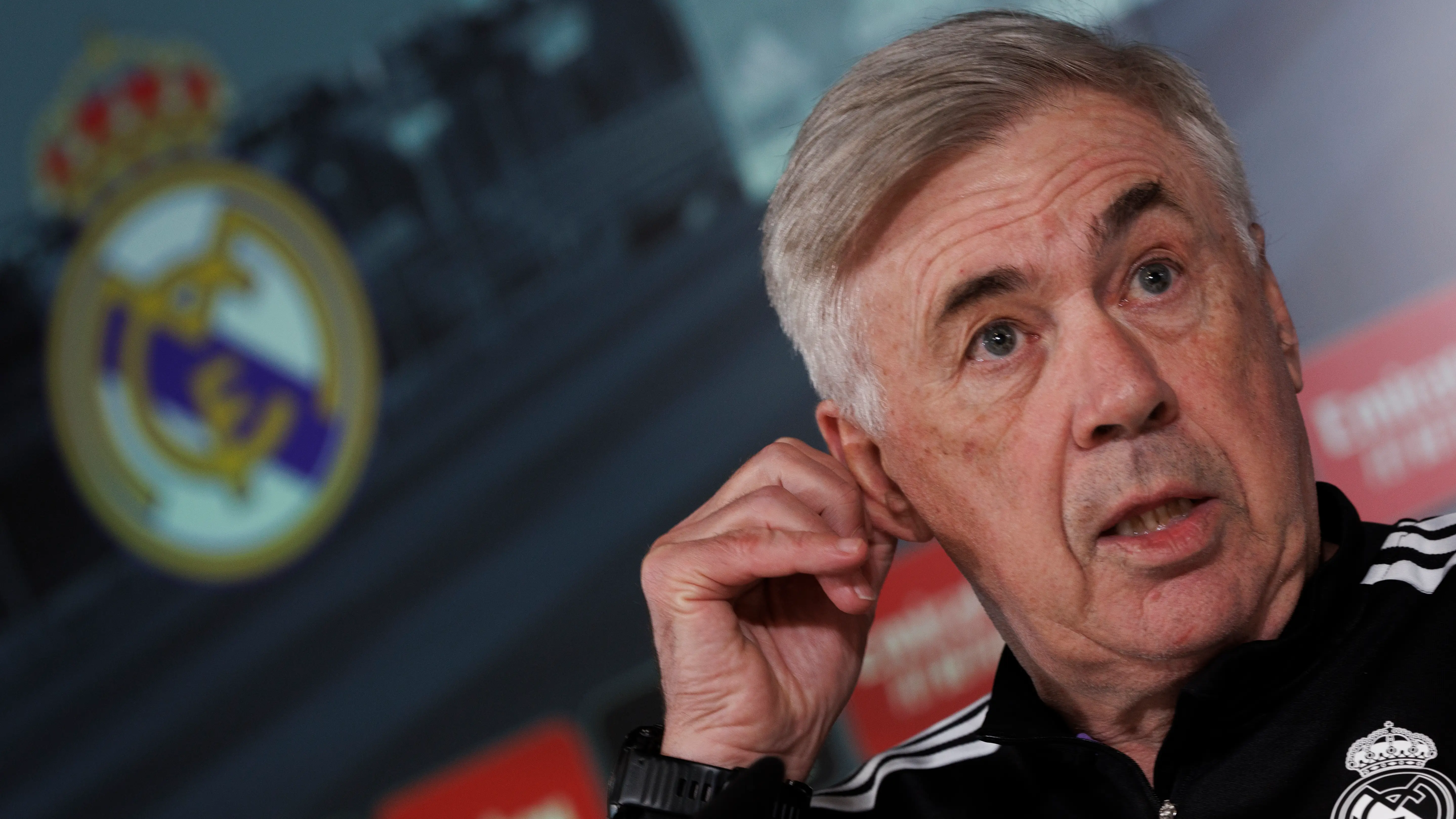 Carlo Ancelotti en rueda de prensa Carlo Ancelotti en rueda de prensa