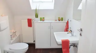 Imagen de archivo de un baño Imagen de archivo de un baño