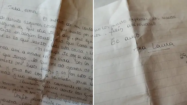 La carta de una exnovia que un usuario public&oacute; en Twitter 22 a&ntilde;os despu&eacute;s