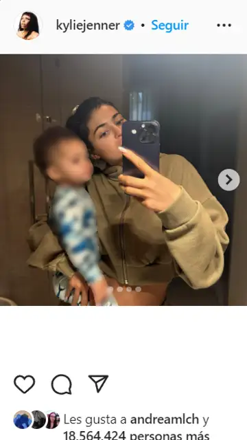 Kylie Jenner y su bebé en una captura de Instagram Kylie Jenner y su bebé en una captura de Instagram