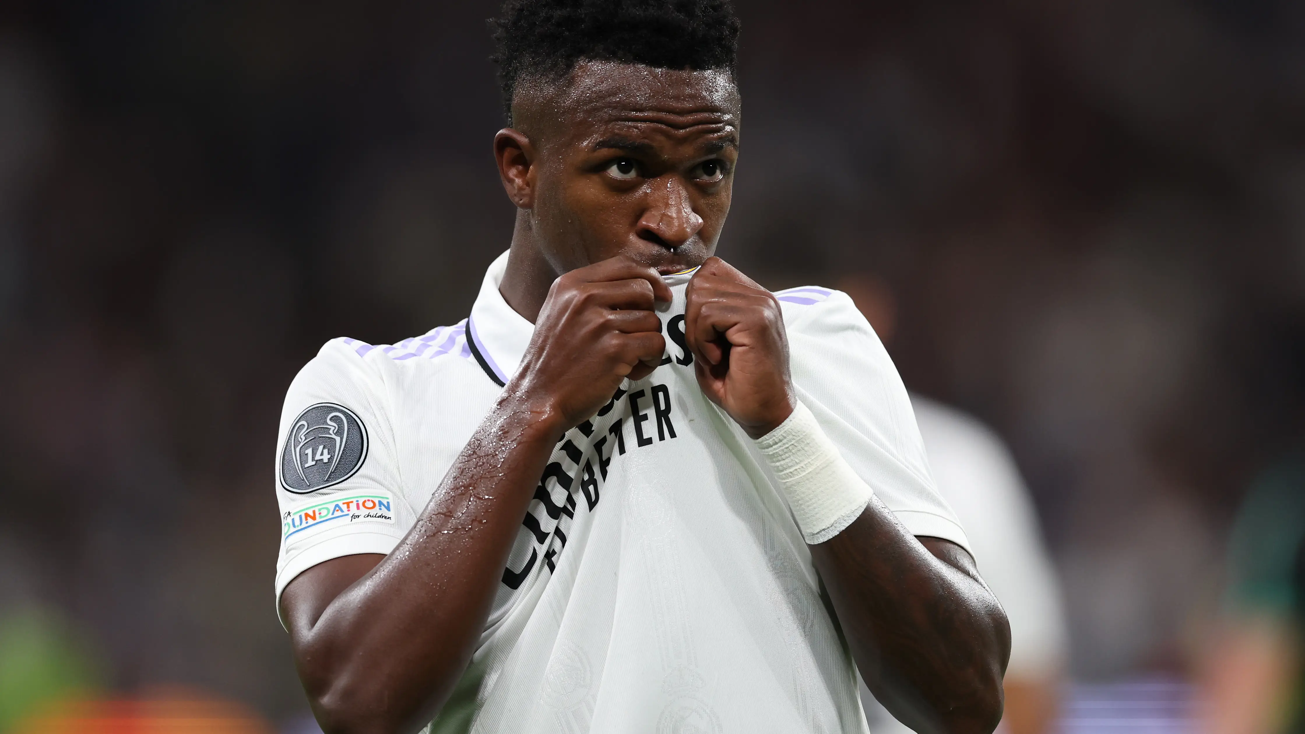 Vinícius, en un partido de Champions League Vinícius, en un partido de Champions League