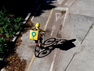 Un repartidor de Glovo Un repartidor de Glovo