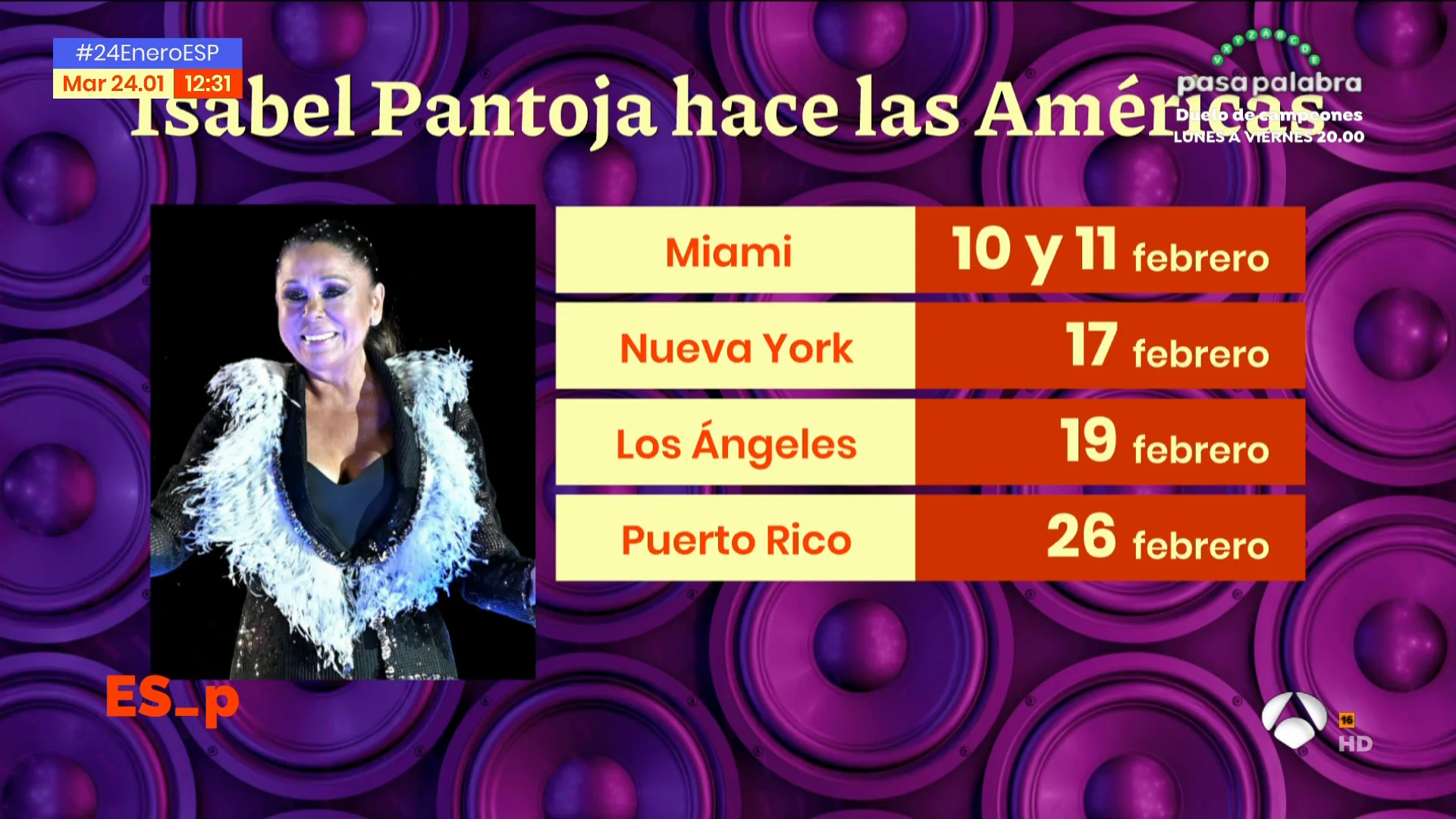 ISABEL PANTOJA ULTIMA SU GIRA POR EEUU, PERO ANTES PASAR&Aacute; POR MADRID