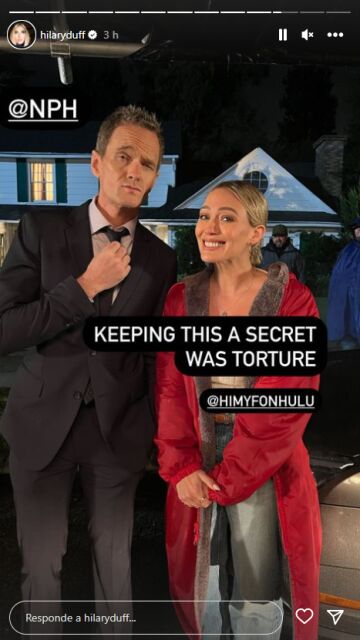 Neil Patrick Harris y Hilary Duff rodando 'Cómo conocí a tu padre'