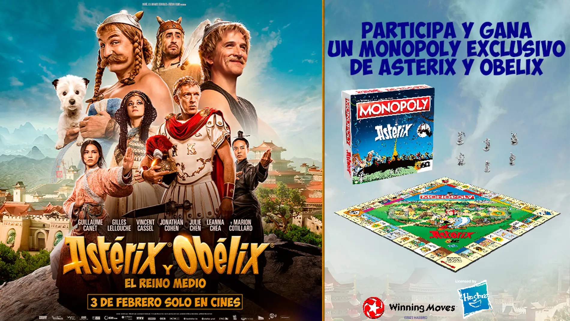 Concurso: Consigue un Monopoly exclusivo con el estreno de &#39;Astérix y Obélix: El Reino Medio&#39;