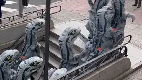 Manada dinosaurios en Madrid