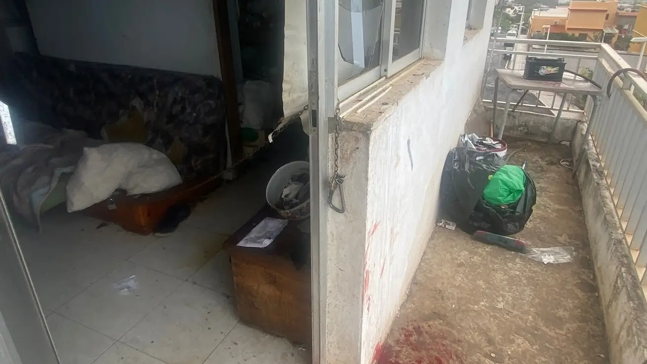 Los restos de sangre tras el ataque Los restos de sangre tras el ataque