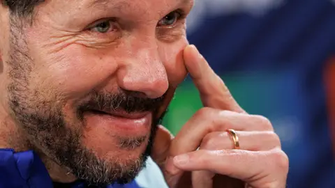 Simeone en la rueda de prensa previa al Osasuna - Atlético de Madrid Simeone en la rueda de prensa previa al Osasuna - Atlético de Madrid