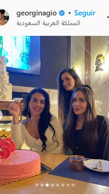 Captura de pantalla de Georgina Rodríguez junto a sus seres queridos Captura de pantalla de Georgina Rodríguez junto a sus seres queridos