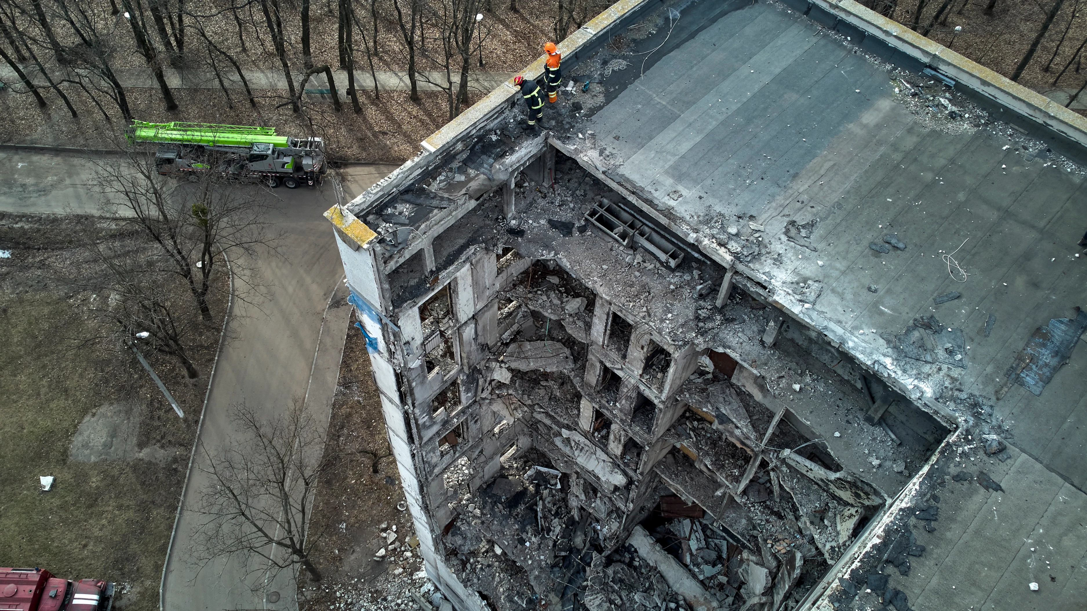Foto de archivo de un edificio afectado por un terremoto