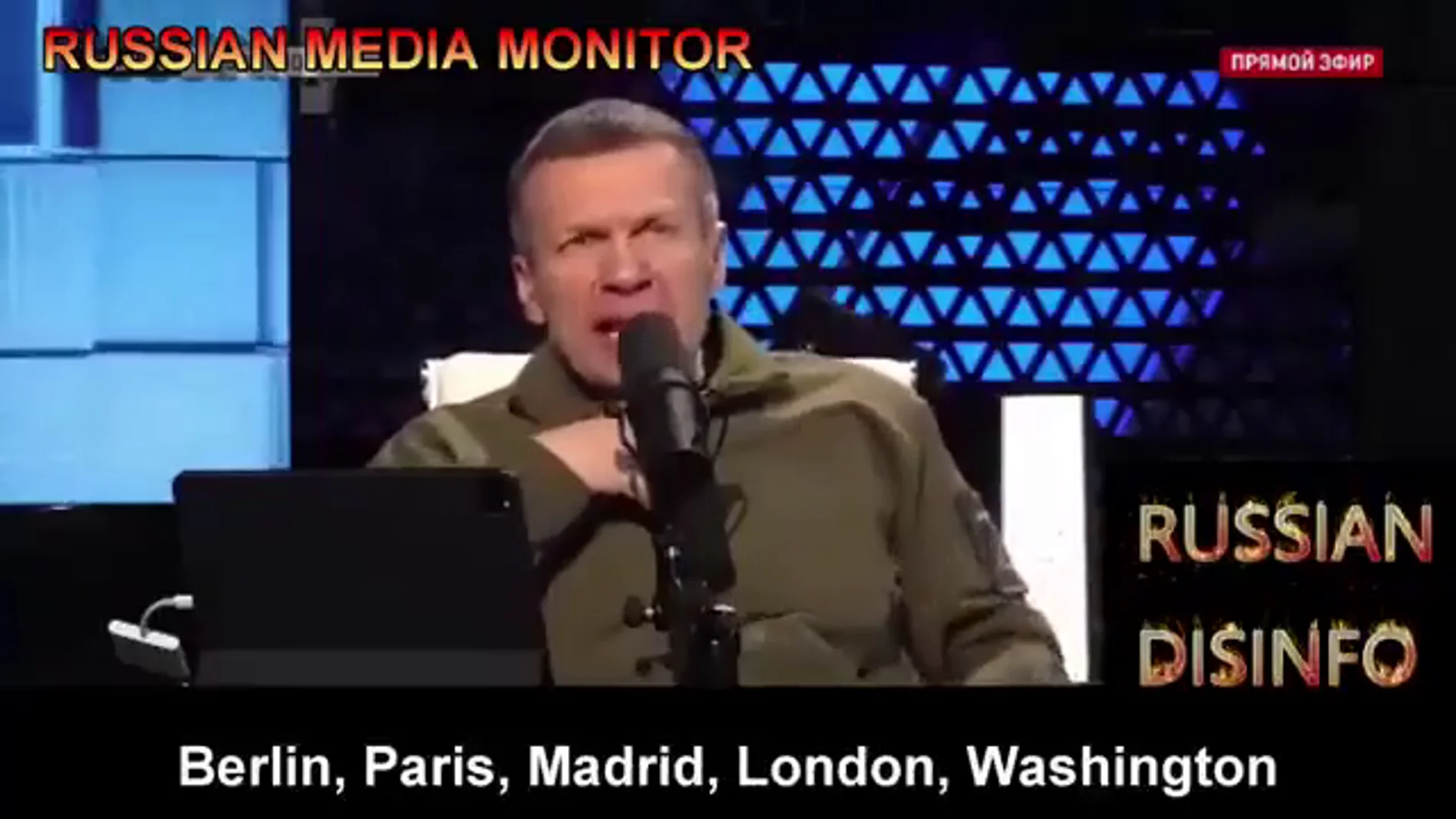 El presentador ruso Vladímir Solovyov pide "quemar Madrid" por enviar tanques a Ucrania