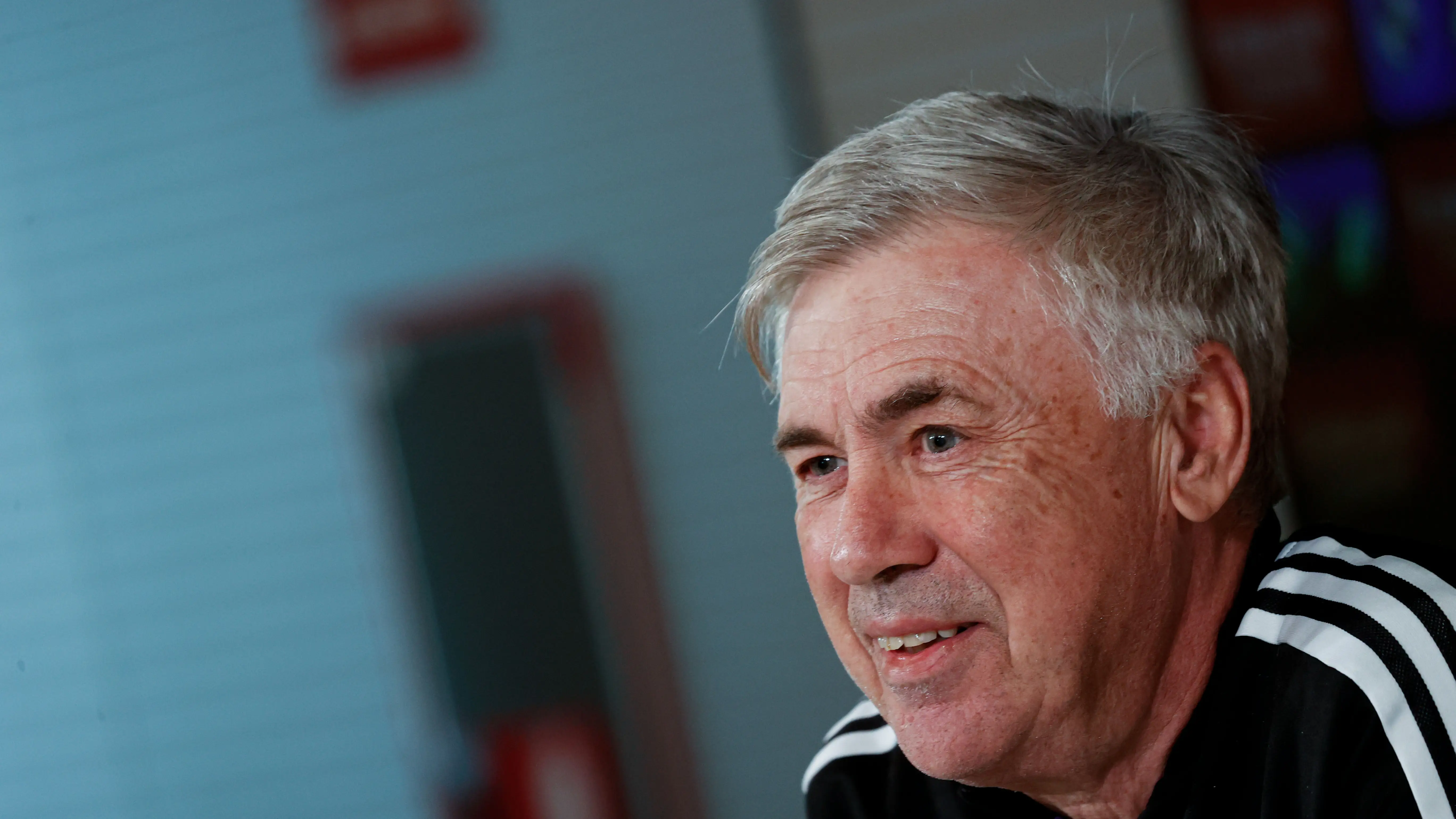Carlo Ancelotti responde a la prensa en la rueda de prensa en Vadebebas Carlo Ancelotti responde a la prensa en la rueda de prensa en Vadebebas