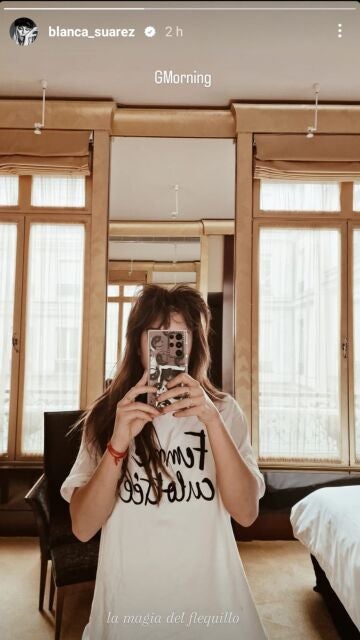 Blanca Suárez muestra el flequillo con el que se levanta