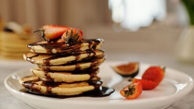 Tortitas americanas de calabaza y chocolate fundido: Un desayuno especial de fin de semana