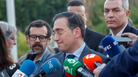 El ministro español de Exteriores, José Manuel Albares, ante los medios de comunicación El ministro español de Exteriores, José Manuel Albares, ante los medios de comunicación