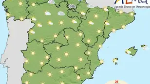 Tiempo previsto en Península y Baleares desde 03-02-2023 hasta 09-02-2023