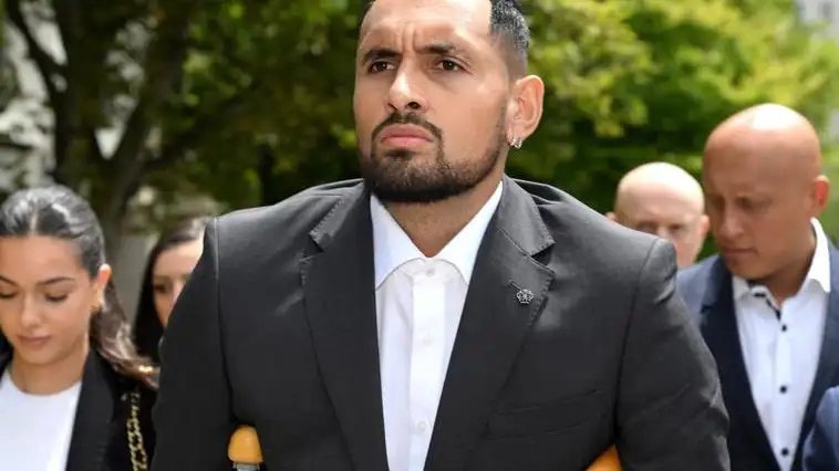 Nick Kyrgios, a su llegada al Tribunal
