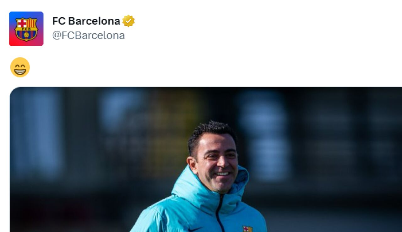 Tuit del Barça tras la derrota del Madrid en Mallorca