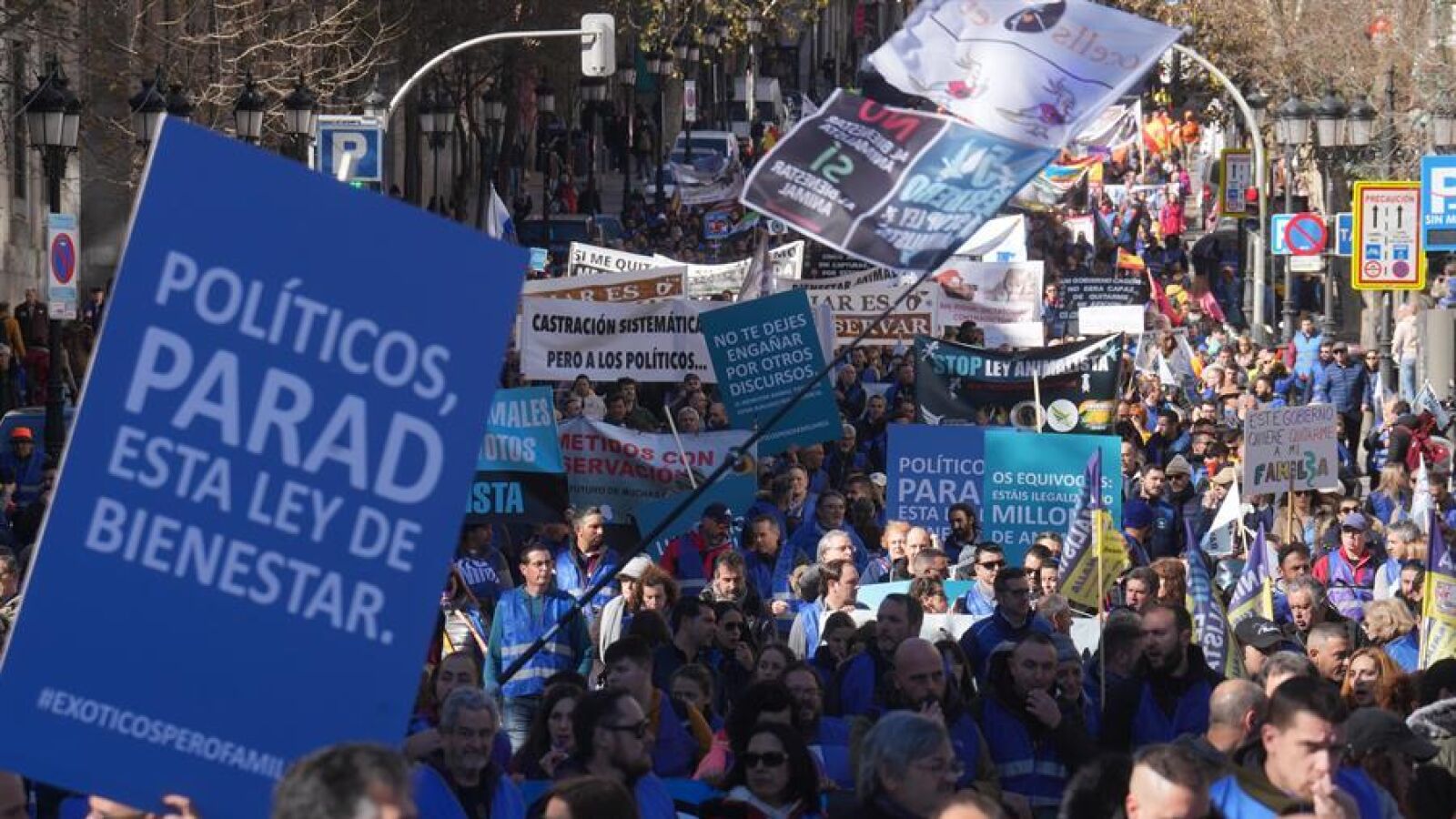 Manifestaciones en 45 ciudades españolas contra la Ley de Bienestar Animal