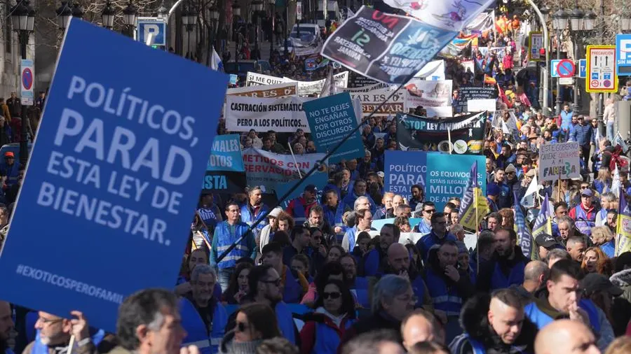 Manifestación contra la ley de bienestar animal Manifestación contra la ley de bienestar animal