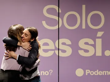 Ione Belarra en un acto de Podemos con Irene Montero Ione Belarra en un acto de Podemos con Irene Montero