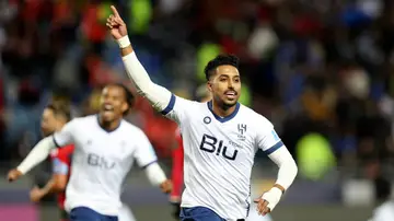 Salem Al Dawsari celebra su segundo gol ante el Flamengo Salem Al Dawsari celebra su segundo gol ante el Flamengo